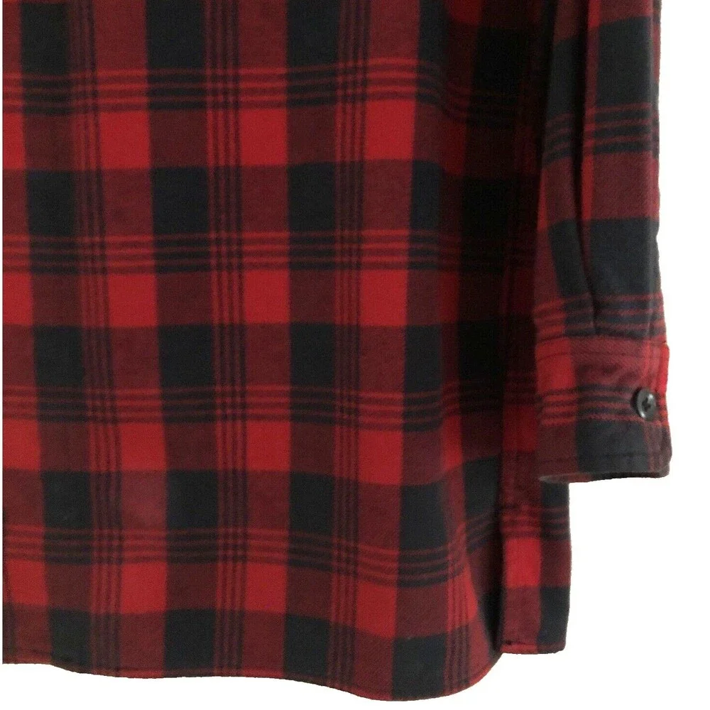 Polo Ralph Lauren Flannel Shirt Mens Size M Heavy Cotton Buffalo Plaid Cabincore